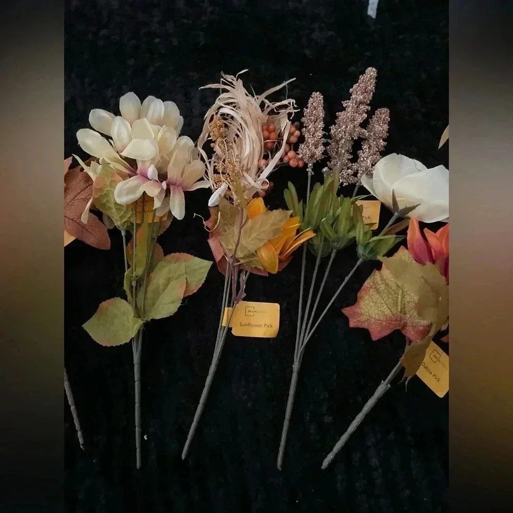 Mainstays fall faux floral mixes 6 piece bundle